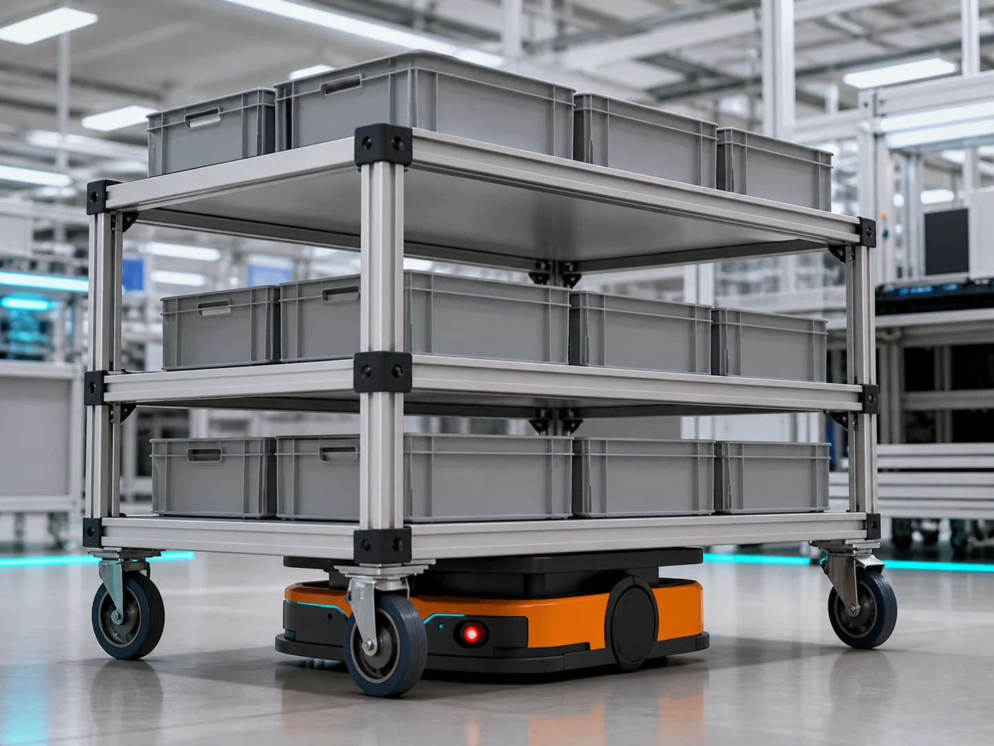 Unterfahrender mobiler Roboter LMR im Einsatz