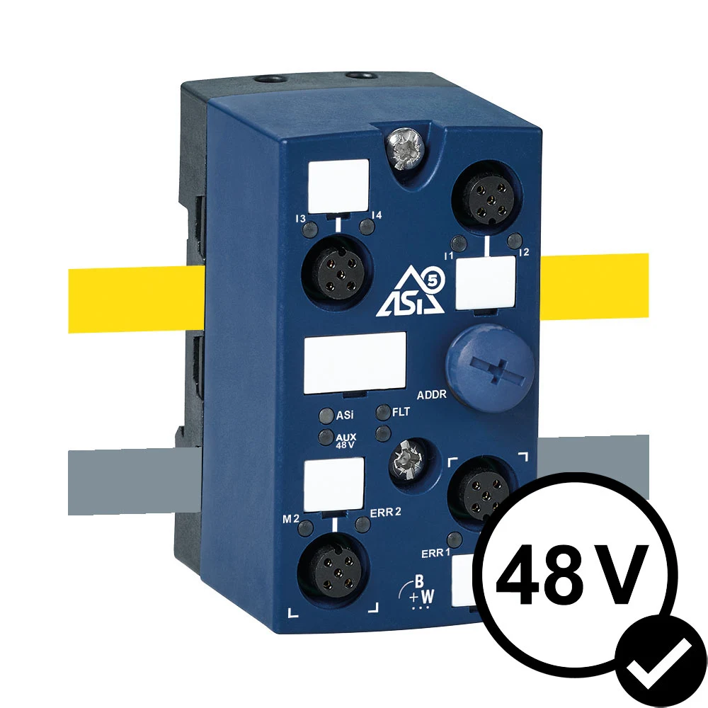 Offizielle Produktansicht des Bihl+Wiedemann BWU4212 ASi-5 Motormoduls für zwei 48 V Motorrollen