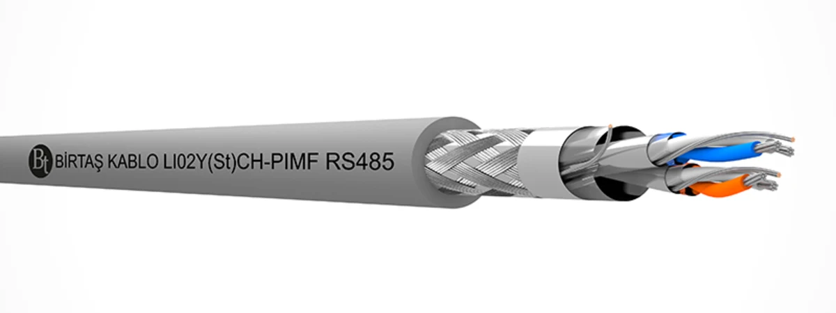 Birtaş Kablo LI02Y St CH PIMF RS-485 Datenkabel mit Paar- und Gesamtschirmung