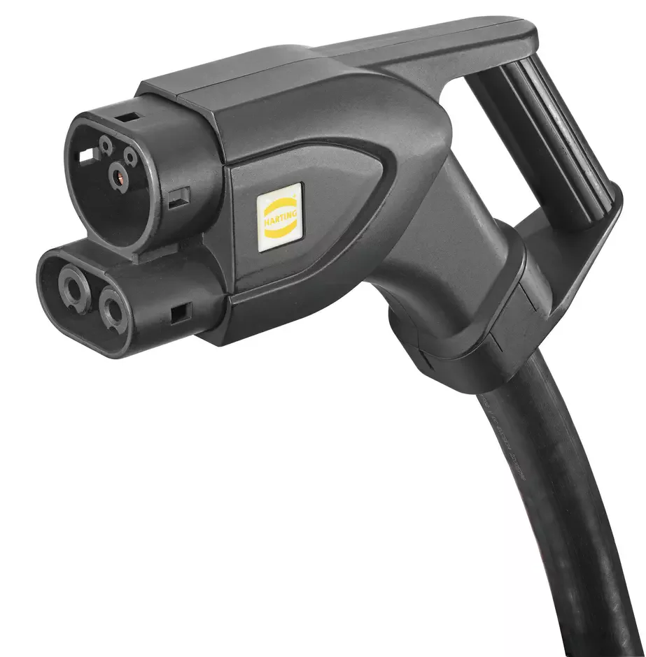 HARTING-Fahrzeugstecker mit Kabel für DC-Schnellladen Mode 4 CCS Gen2 Type 2