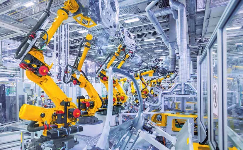 Robotergestützte Produktionslinie als möglicher Einsatzbereich für Nemus Anschlusskabel