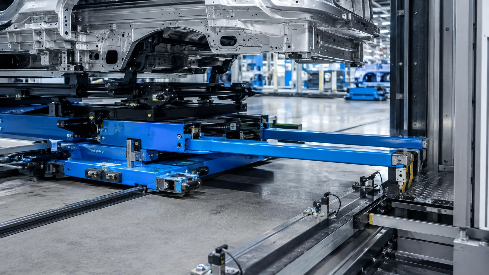 Automatische Transporteinheiten und Teleskopstangen: Positionsüberwachter Transfer