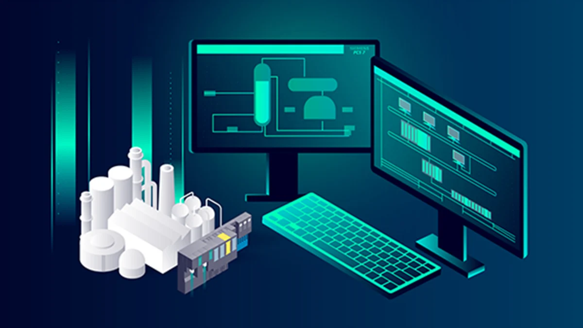 Bedien- und Anlagenvisualisierung zur Darstellung des Prozessleitsystems SIMATIC PCS 7