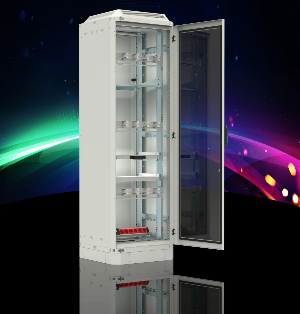 Tempa Pano PEC Prime Line 19-Zoll-Elektronik-Systemschrank in Standausführung